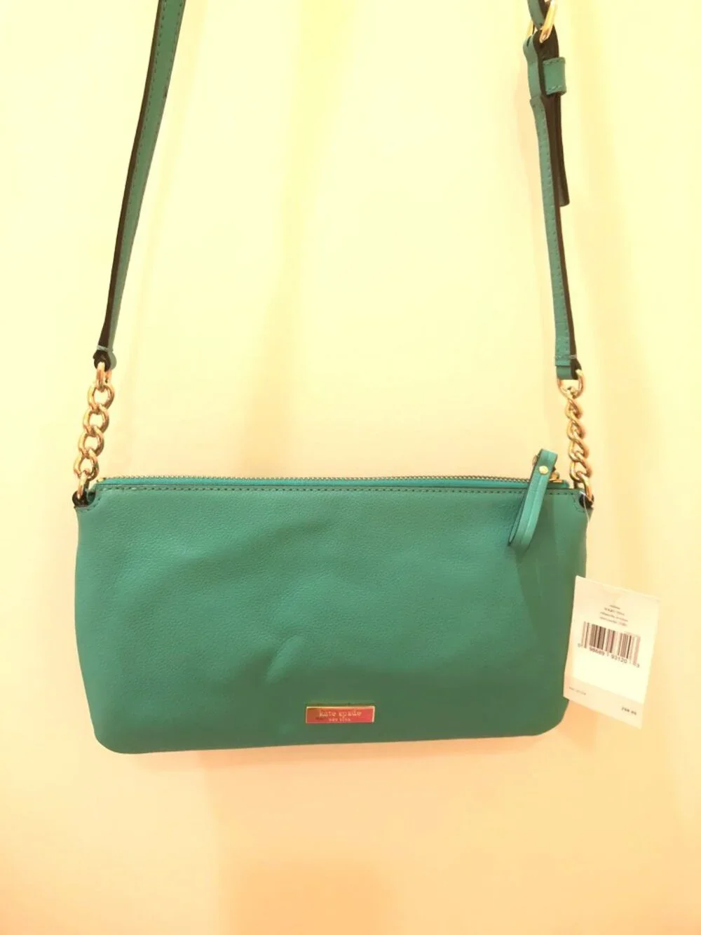 NWT Kate Spade Celina Green Leather Crossbody / Clutch